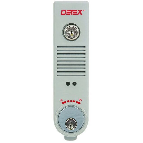 Surface Mount Battery Powered 100DB Door Prop Alarm w/Internal Magnetic Door Contacts and Grey Box